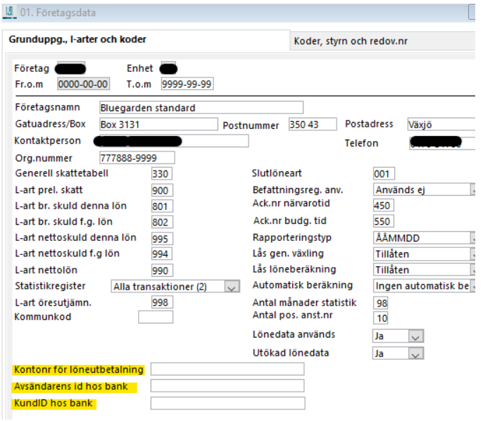 Löneutbetalning Bank/Lönespecifikation